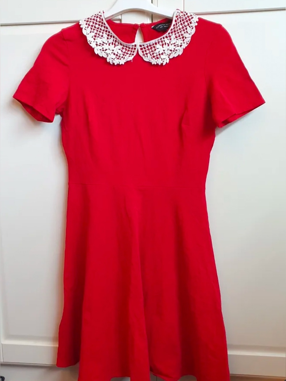 Dorothy Perkins Red Dress with White Lace Collar (as seen on Kate Middleton!!!)